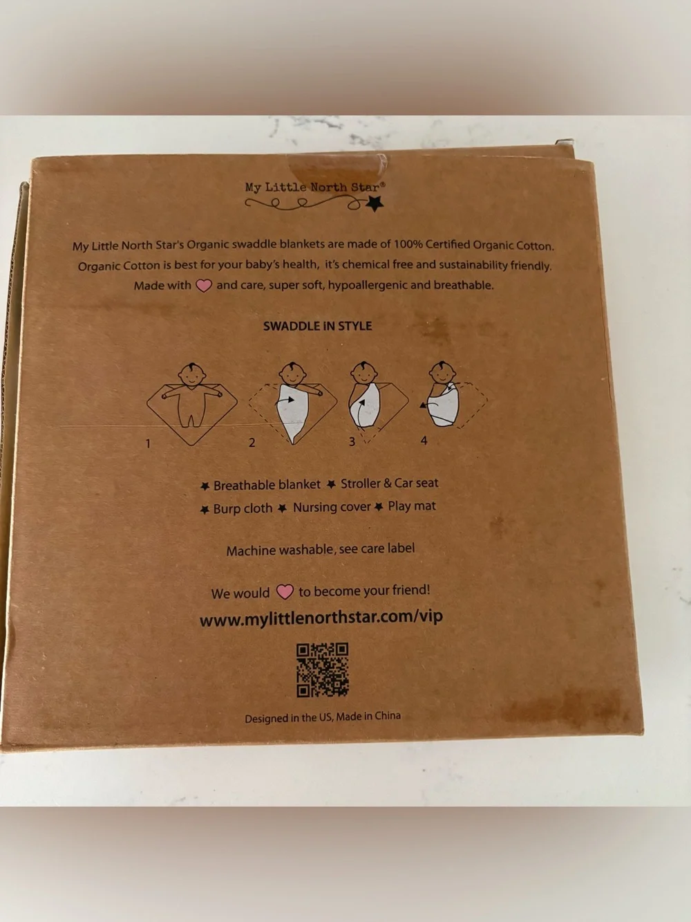 My Little North Star Organic CottonMuslin Baby Swaddle BIkts Set of 2 Newborn